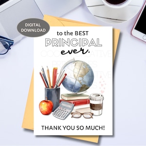 Principal Thank You Card | School Principal | Principal Gift | Principal Appreciation Week | Printable