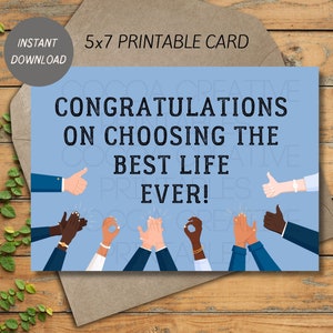imprimable JW Baptême | Carte-cadeau de baptême JW | Imprimables JW | carte postale pour frère et soeur jw | de baptême | Téléchargement numérique