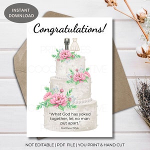 Marriage Printable Card | Wedding Scripture Card | JW Printable | JW Wedding Card | Wedding Printable Card | Digital Download | Just Married