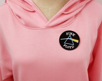 Toppa Pink Floyd, toppa termoadesiva, toppa ricamata, applique, etichette termoadesive per abbigliamento,
