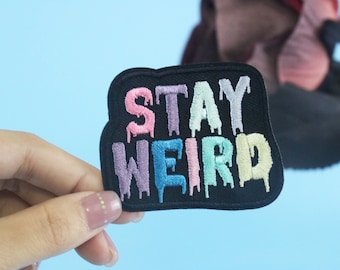 smelten blijf rare patch, opstrijkbare patch, geborduurde patch, appliqué, opstrijkbare kledinglabels,