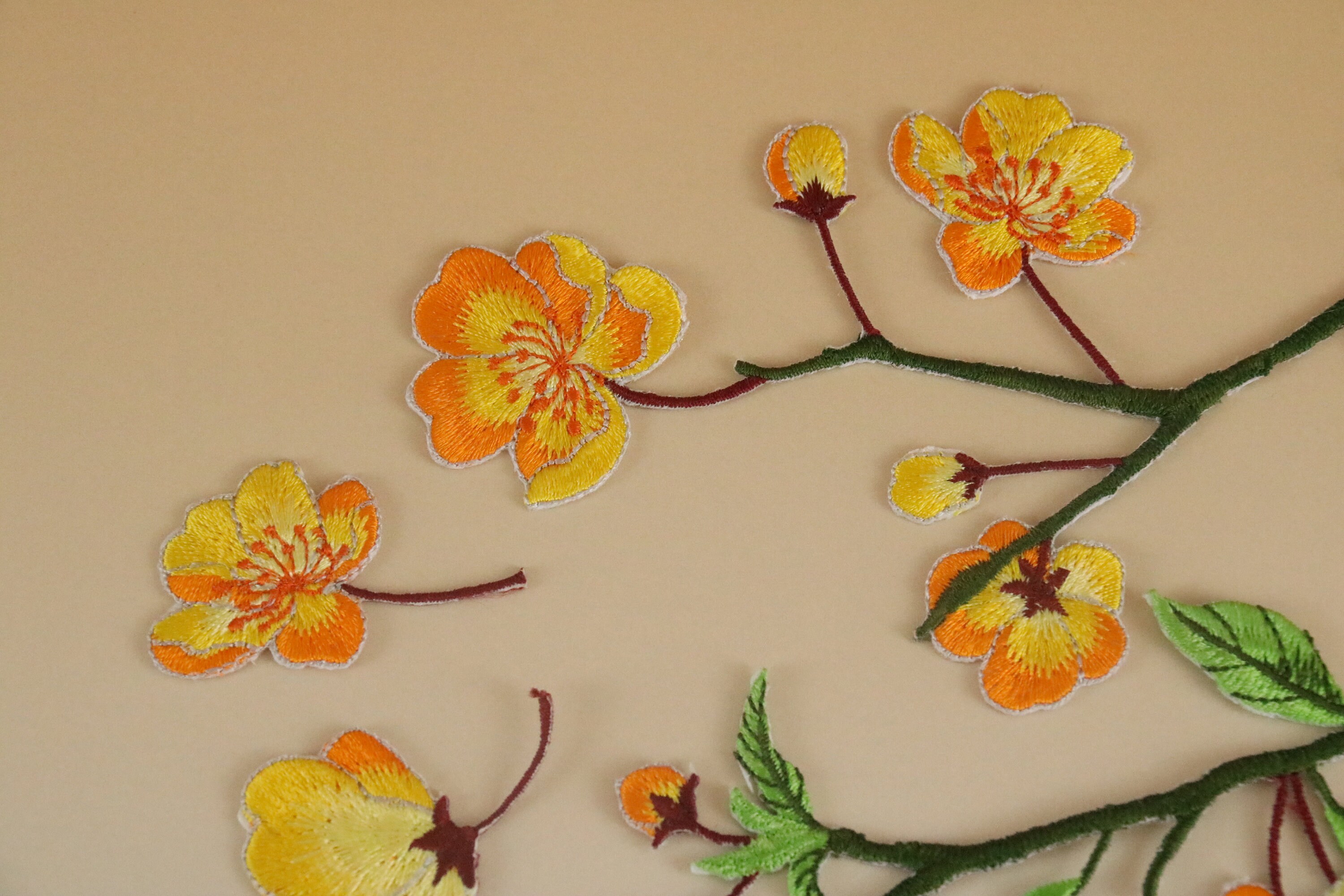 Iron On Cherry Blossom Applique/ Patch