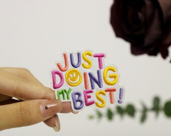 ベストを尽くすパッチ、アイロンパッチ、刺繍パッチ、アップリケ、アイロンで付ける衣類ラベル、