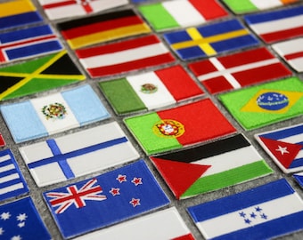 high quality national flag patch, flag patch, iron on patch, embroidered patch, applique, iron on clothing labels,