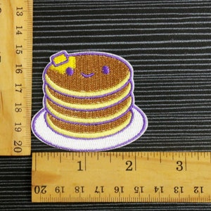 pancake patch, muffin patch, iron on patch, embroidered patch, applique, iron on clothing labels, image 4