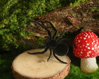 stick on black widow spider patch, iron on patch, embroidered patch, applique, iron on clothing labels,