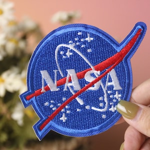 NASA badge patch, iron on patch, embroidered patch, applique, iron on clothing labels,