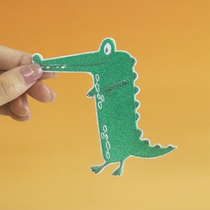 parche de cocodrilo, lindo, parche para planchar, parche bordado, aplique, etiquetas para planchar en la ropa,