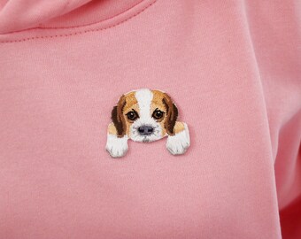 puppy patch, dog patch, Saint Bernard patch, iron on patch, embroidered patch, applique,