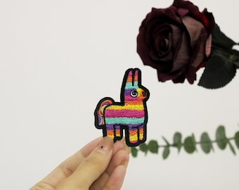 rainbow dog patch, iron on patch, embroidered patch, applique, iron on clothing labels,