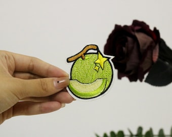 patch melon, patch fruits, écusson thermocollant, écusson brodé, appliqué, fer sur les étiquettes de vêtements,