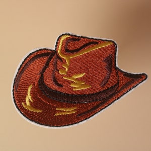 cowboy hat patch, west cowboy patch, iron on patch, embroidered patch, applique, iron on clothing labels,