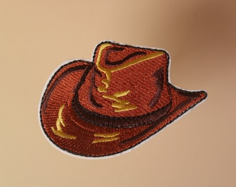cowboy hat patch, west cowboy patch, iron on patch, embroidered patch, applique, iron on clothing labels,