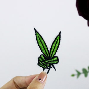 parche de marihuana, parche de sí, parche para planchar, parche bordado, aplique, etiquetas de ropa para planchar,