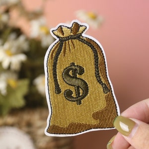 toppa per borsa dei soldi, toppa del mondo occidentale, toppa termoadesiva, toppa ricamata, applique, etichette termoadesive per abbigliamento,