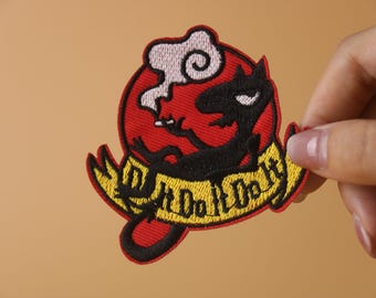 parche de diablo en tu mente, parche hazlo, parche para planchar, parche bordado, aplique, etiquetas para planchar en la ropa,