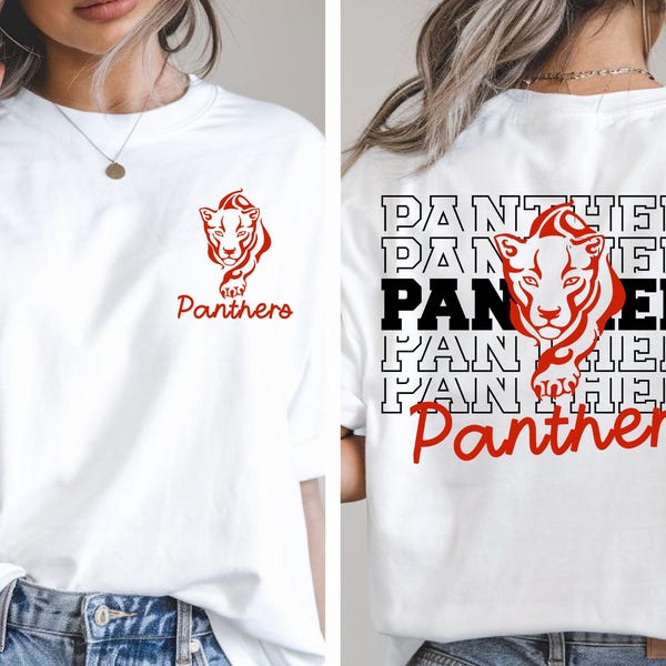 Panthers Mascot Shirt, Vintage Game Day Tee, Panthers Sweatshirt, Retro Panther Mascot Shirt, Unisex School Spirit Tee, Game Day Graphic tee