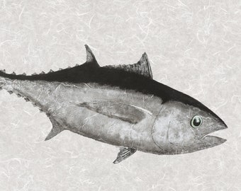 Blackfin Tuna Gyotaku - Limited Edition Reproduction, Unframed.