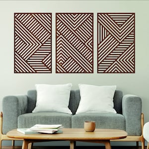geometric wooden wall decor, wall art set, wooden wall decor, abstract wall decor, bedroom wall decor, livingroom wall decor