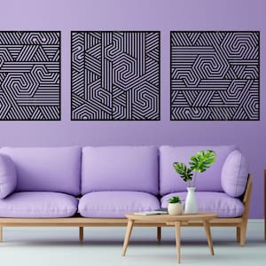 geometric wooden wall art, wall art set, wooden wall decor, abstract wall decor, bedroom wall decor, livingroom wall decor