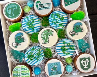 Custom Chocolate Dipped Oreos: College Logo Gift Box