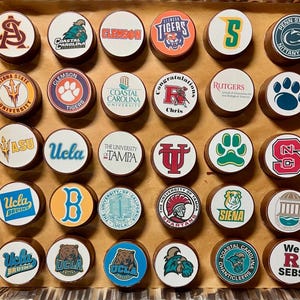 Ätbara glasyrdekorationer för Oreos, cupcakes etc. Jag kan göra ALLA/ALLA högskolor/sport/foton/företagslogotyper/clipart