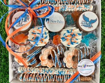 College Commit Custom Chocolate Dipped Treats Gift Box: Graduation, Birthday, Rush, Sports etc.