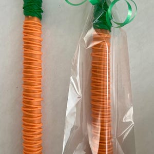 12-carrot Chocolate Covered Pretzel Rods. Great Addition to Your Easter