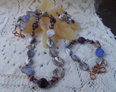 Purple Haze - Necklace, Earrings and Bracelet Set