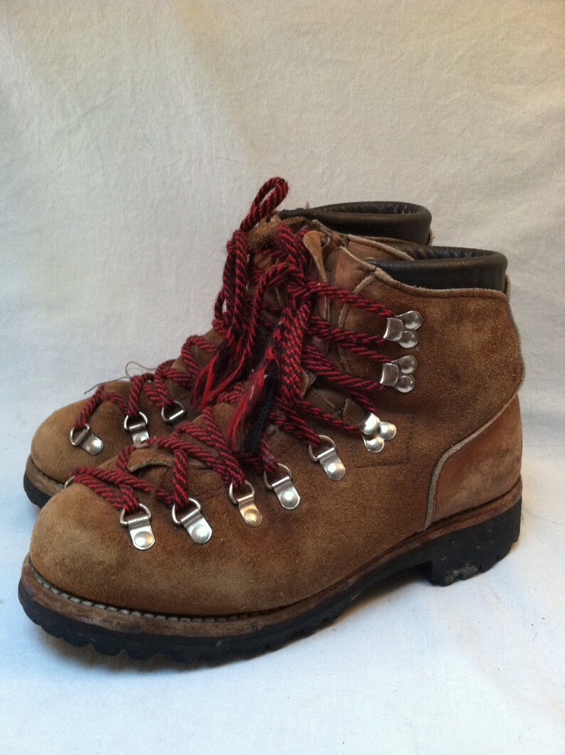 classic hiking boots with red laces