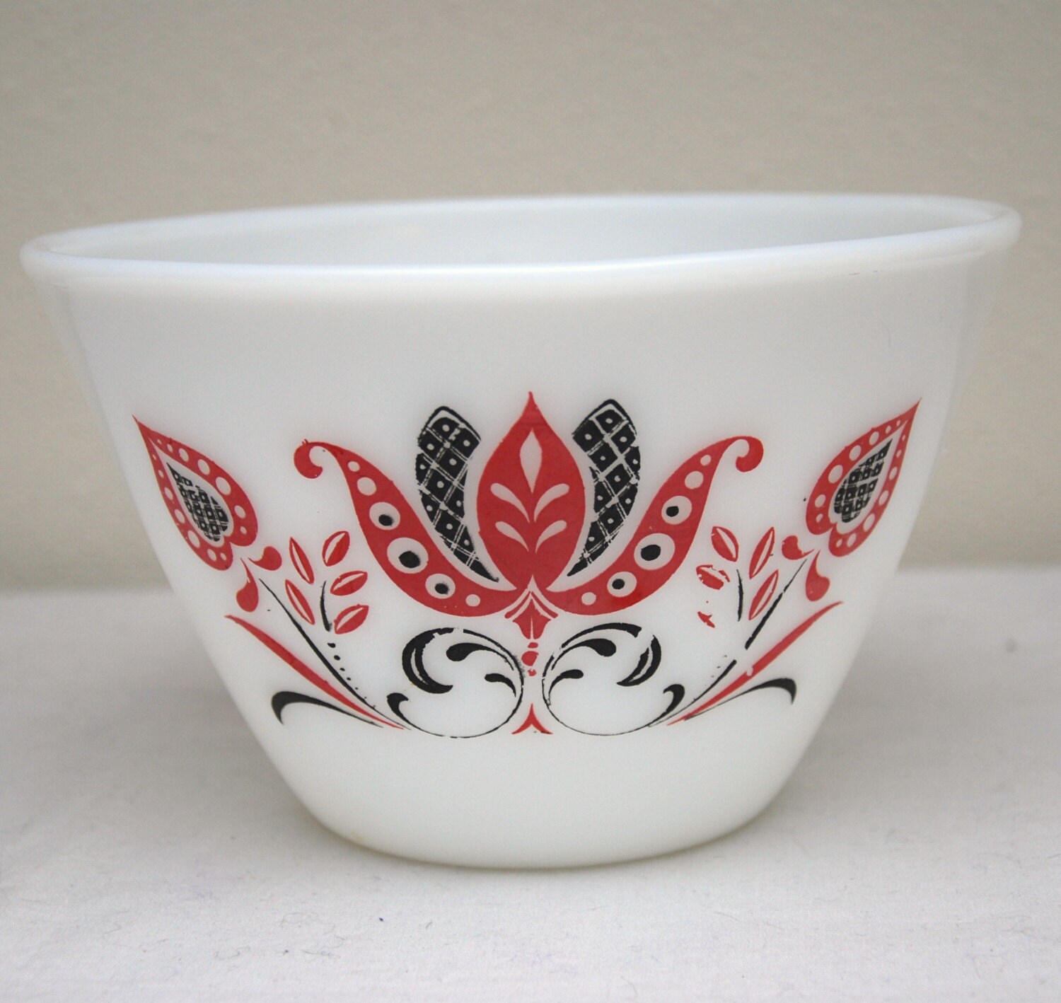 FIRE KING Mixing Bowl 7 inch / Vintage Modern Tulip Pattern Etsy