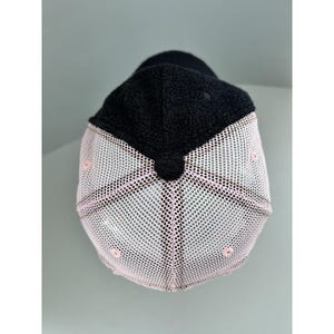 VTG Von Dutch Y2K 90s Pink & Black Terrycloth Mesh Snapback Trucker Hat KOREA image 12