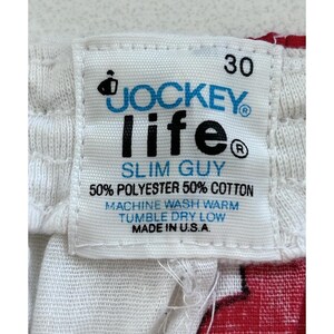 VTG Jockey LIFE Slim Guy Boxer Shorts Valentines Day Hearts Love Shorts Sz 30 imagen 2
