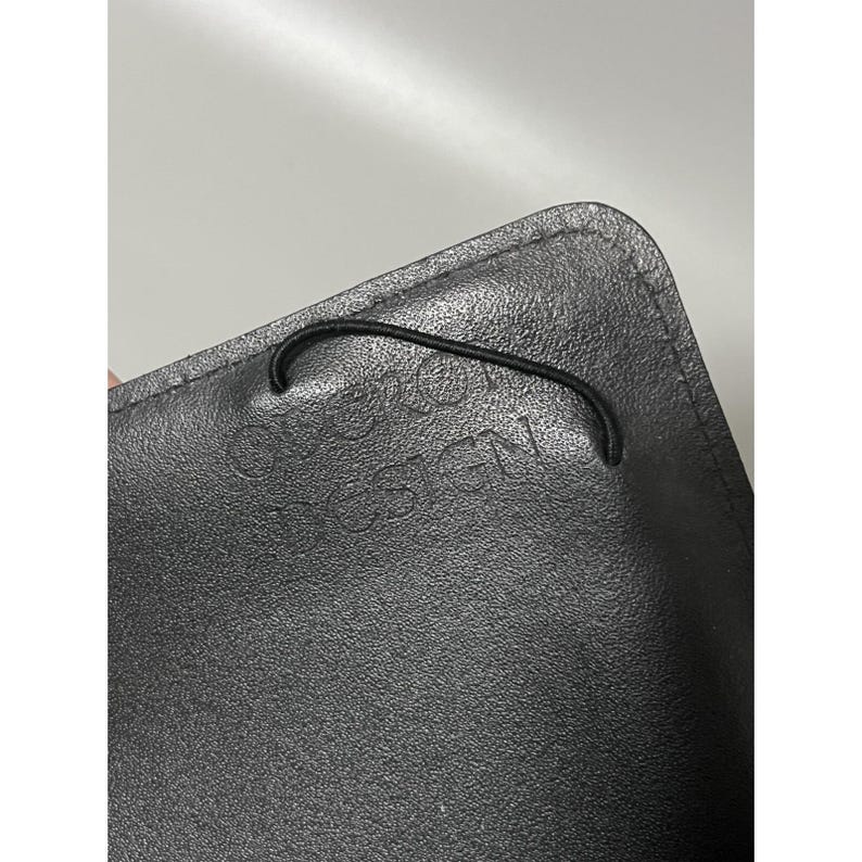 Oberon Design Black Embossed Leather Journal Book Cover 6x8" image 7