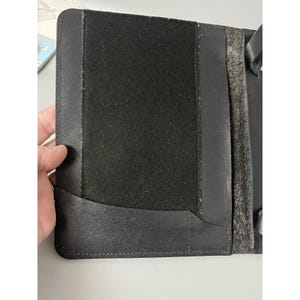 Oberon Design Black Embossed Leather Journal Book Cover 6x8" image 6