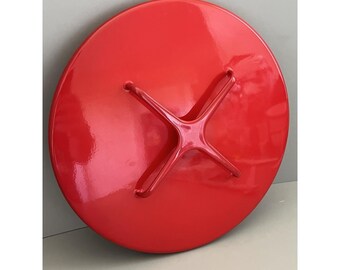 Vintage DANSK Kobenstyle Red Enamel  9" Pot Cover - Lid Only