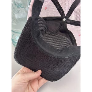 VTG Von Dutch Y2K 90s Pink & Black Terrycloth Mesh Snapback Trucker Hat KOREA image 11