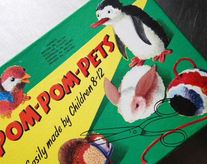 Vintage 1960s POM POM PETS Craft Project / Adorable / Great for Kids ...
