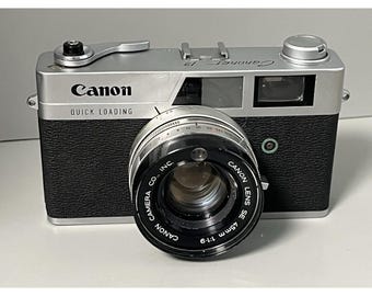 Canon Canonet 19 Camera- Rare Full Script Version Quick Loading QL19 1965