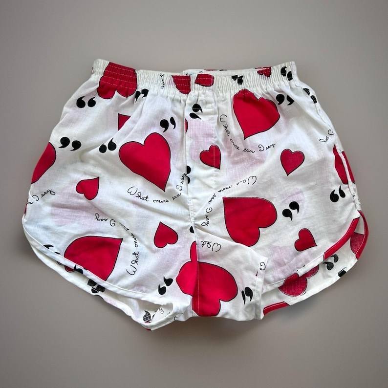 VTG Jockey LIFE Slim Guy Boxer Shorts Valentines Day Hearts Love Shorts Sz 30 imagen 1