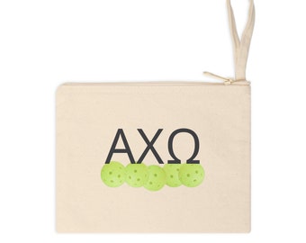 Alpha Chi Omega Pickleball Accessory Zipper Sorority accessory for the Pickleball player, Diva, Queen, recent member or alumna.