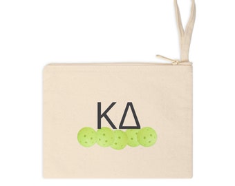 Kappa Delta Pickleball Accessory Zipper Sorority accessory for the Pickleball player, Diva, Queen, recent member or alumna.