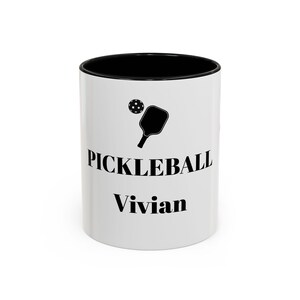 Personalized Pickleball Accent Coffee Mug (11, 15oz), Pickleball Mug, Custom Pickleball Gift, Pickleball Player Gift, Pickleball Lover Mug,