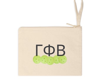 Gamma Phi Beta Pickleball Accessory Zipper Sorority accessory for the Pickleball player, Diva, Queen, recent member or alumna.