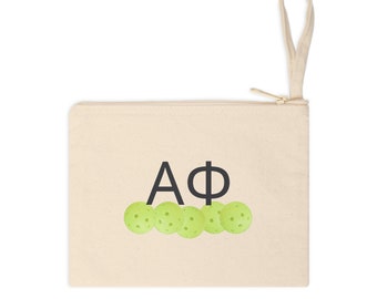 Alpha Phi Pickleball Accessory Zipper Sorority accessory for the Pickleball player, Diva, Queen, recent member or alumna.