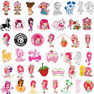 50+ Designs Explore our Retro Cartoon Bundle SVG, Relive the Nostalgia, Strawberry Shortcake, Cute Bitty girls Bundle.