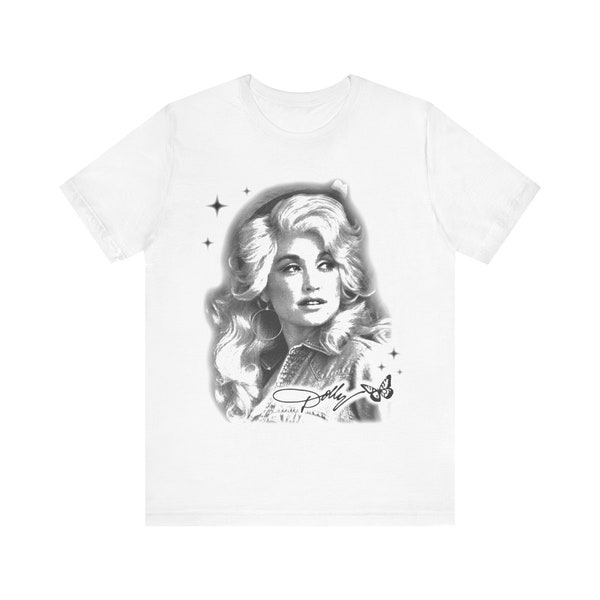 Chemise rétro Dolly Parton, T-shirt unisexe cadeau fan de Dolly Parton, T-shirt unisexe à manches courtes en jersey