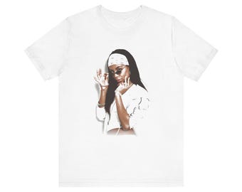 Retro Aaliyah-skjorta, Aaliyah-fangåva unisex-t-shirt, unisex jersey-tröja med kort ärm
