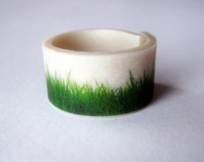 Green Grass Ring Etsy