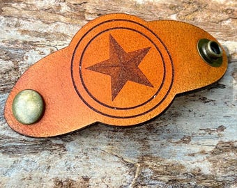 Bandana Slide - Antiqued Saddle Tan Leather - Lonestar
